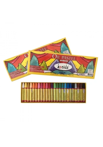 Ponart - Kosida Oil Pastel 24 Renk Yağlı Pastel Boya