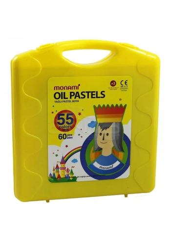 Monami Yağlı Pastel Boya 55 Renk Sarı Çantalı