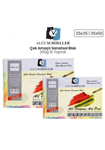 Alex Schoeller Çok Amaçlı Sanatsal Blok 200g 15 Yaprak