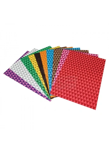 Lino Karadeniz Üçgen Desenli Simli Eva 20x30cm 10 Renk 2801J-2