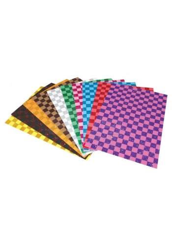 Lino Karadeniz Kare Desenli Simli Eva 20x30 cm 10 Renk 2802J-3