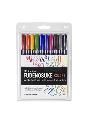 Tombow Fudenosuke Brush Pen Fırça Uçlu Kalem 10lu Set
