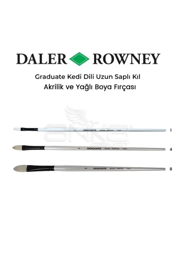 Daler Rowney Graduate Kedi Dili Uzun Saplı Filbert Kıl Fırça