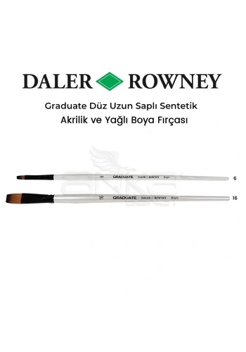 Daler Rowney Graduate Düz Uzun Saplı Sentetik Fırça