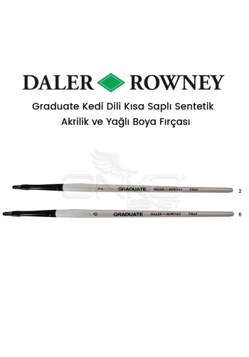 Daler Rowney Graduate Kedi Dili Kısa Saplı Sentetik Fırça