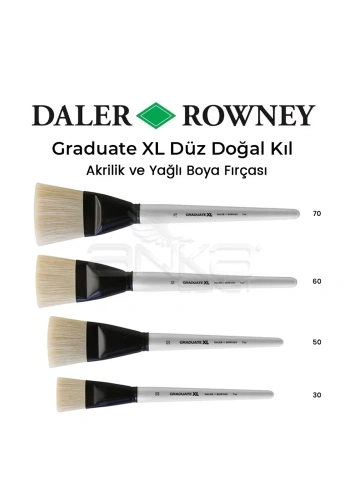 Daler Rowney Graduate XL Düz Doğal Kıl Fırça
