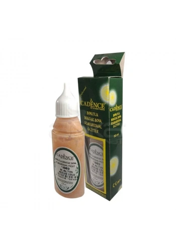 Cadence Boncuk Boyası Simli 50ml M.Altın No:449