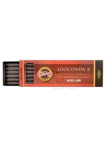 Koh-i-Noor Gioconda Grafit Uç 5.6 x 120mm 6lı 4378 Dark Brown Sepia