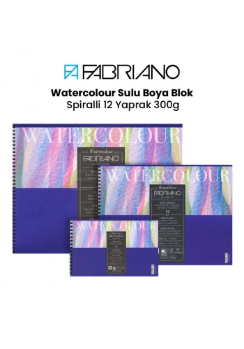 Fabriano Watercolour Sulu Boya Blok Spiralli 12 Yaprak 300g