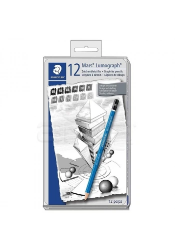 Staedtler Mars Lumograph Dereceli Kalem Seti 12li