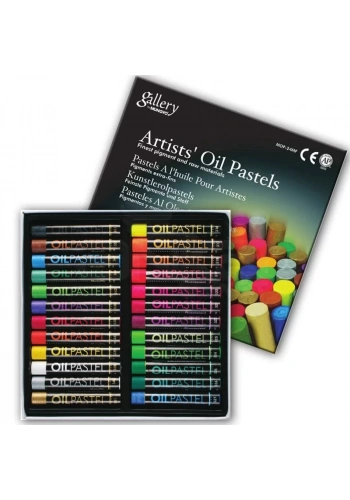 Mungyo Gallery Artists Oil Pastel 24lü Set Metalik + Fosforlu Renkler