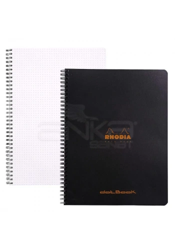 Rhodia Basic Siyah Kapak Spiralli Defter Noktalı 80g 80 Yaprak 225x297mm