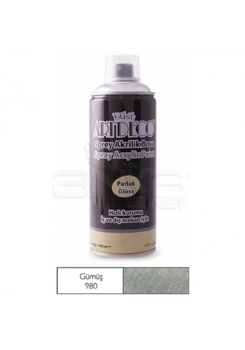 Artdeco Akrilik Sprey Boya 400ml 980 Gümüş