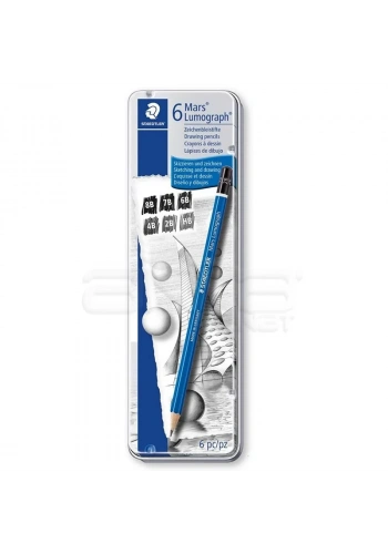 Staedtler Mars Lumograph Dereceli Kalem Seti 6lı