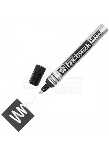 Sakura Pen-touch Marker Kalem 2mm (Medium) Gümüş