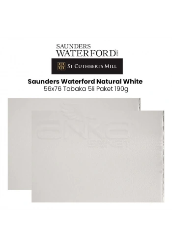 Saunders Waterford Natural White 190g 56x76 Tabaka 5li Paket