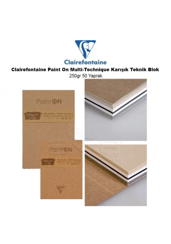 Clairefontaine Paint On Multi-Technique Karışık Teknik Blok 250g 50 Yaprak