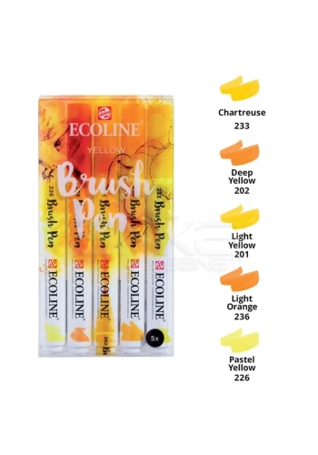 Talens Ecoline Brush Pen 5li Set Sarı Tonlar