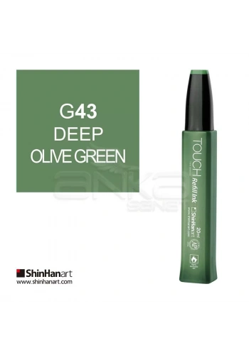 Touch Twin Marker Refill İnk 20ml G43 Deep Olive Green