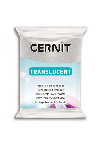 Cernit Translucent (Transparan) Polimer Kil 56g 080 Glitter Silver