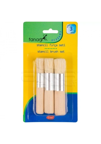 Fanart Stencil Fırça Seti 3lü