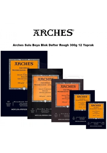 Arches Sulu Boya Blok Defter Rough 300g 12 Yaprak