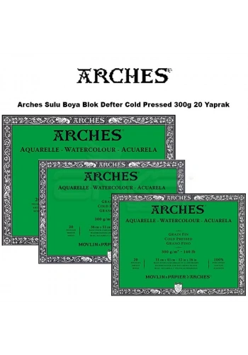 Arches Sulu Boya Blok Defter Cold Pressed 300g 20 Yaprak