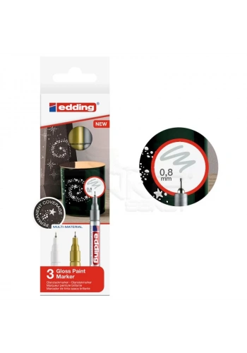 Edding 780 Gloss Paint Marker Metalik Renkler 0.8mm 3lü Set