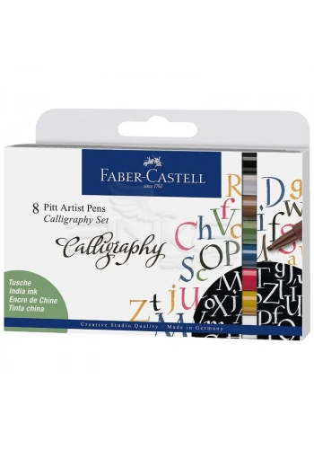 Faber Castell Pitt Artist Pens Calligraphy Seti 8li 167508