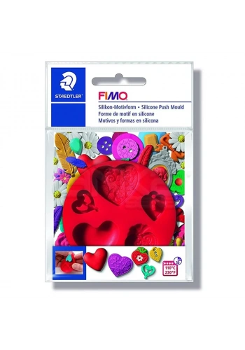 Fimo Silikon Desen Kalıbı Kalpler 872523