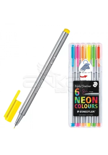 Staedtler Triplus Fineliner İnce Uçlu Keçeli Kalem 0.3mm 6lı Neon