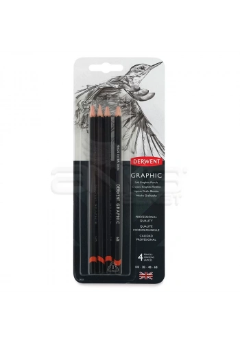 Derwent Graphic Dereceli Kalem 4lü Set Soft 39005