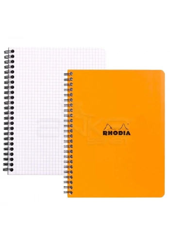 Rhodia Basic Turuncu Kapak Spiralli Defter Kareli 80g 80 Yaprak