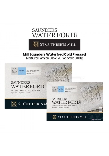 Saunders Waterford Cold Pressed Natural White Blok 20 Yaprak 300g