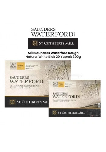 Saunders Waterford Rough Natural White Blok 20 Yaprak 300g