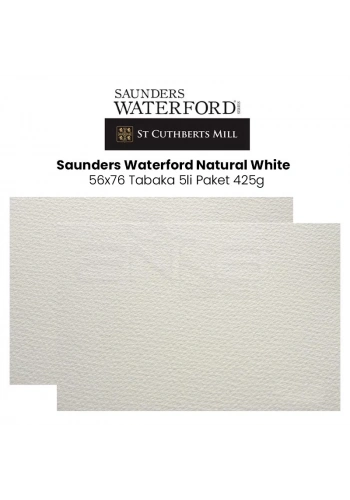 Saunders Waterford Natural White 425g 56x76 Tabaka 5li Paket