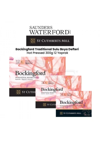Bockingford Traditional Sulu Boya Defteri Hot Pressed 300g 12 Yaprak