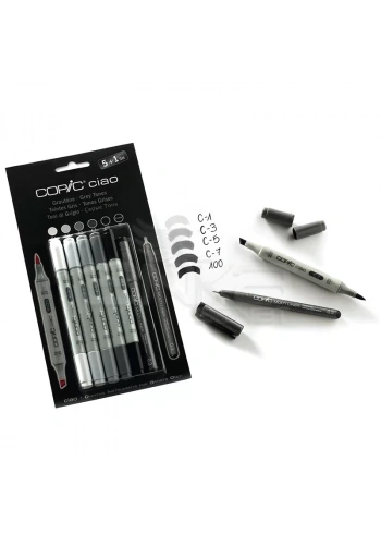 Copic Ciao Marker 5+1 Set Grey Tones