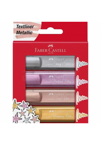 Faber Castell Fosforlu Kalem Metalik Tonlar 4lü 154640