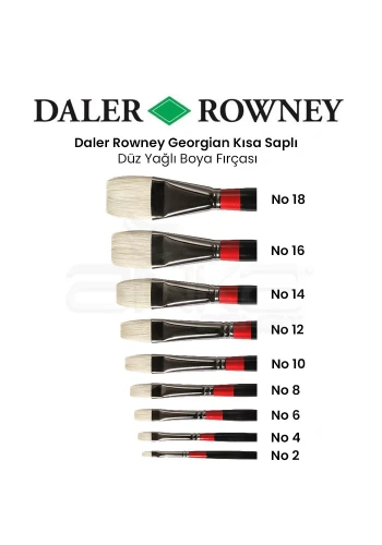 Daler Rowney Georgian  KIL Kısa Uçlu Düz Fırça Seri G36