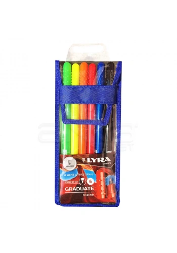Lyra Graduate Fineliner İnce Uçlu Kalem 0.5mm 6lı Set
