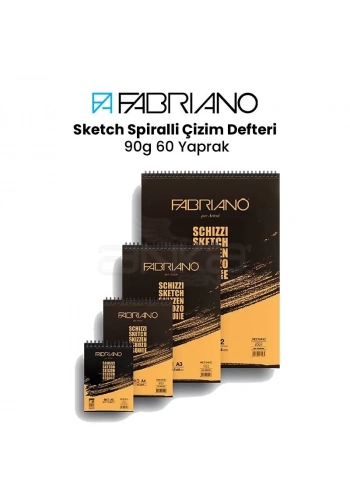 Fabriano Sketch Spiralli Çizim Defteri 90g