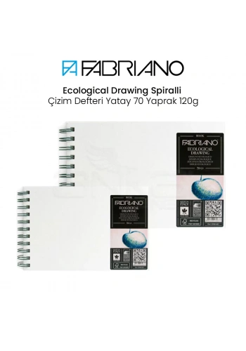 Fabriano Ecological Drawing Spiralli Çizim Defteri Yatay 70 Yaprak 120g