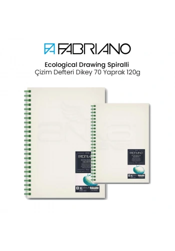 Fabriano Ecological Drawing Spiralli Çizim Defteri Dikey 70 Yaprak 120g