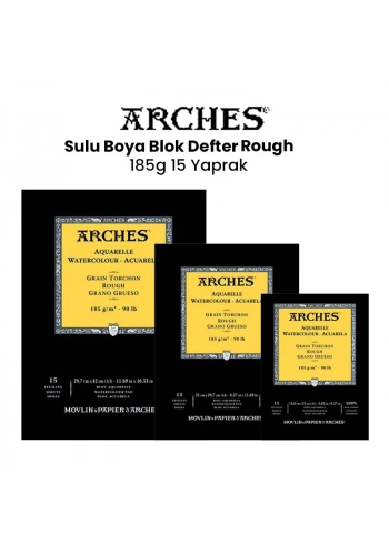 Arches Sulu Boya Blok Defter Rough 185g 15 Yaprak