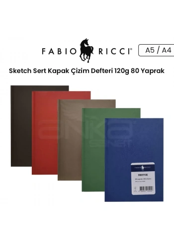 Fabio Ricci Sketch Sert Kapak Çizim Defteri 120g 80 Yaprak