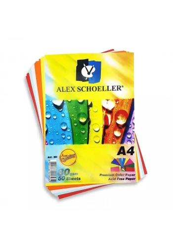 Alex Schoeller Renkli Fotokopi Kağıdı A4 80g 50 Adet ALX-621