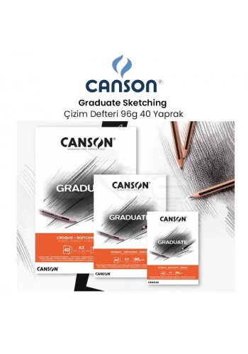 Canson Graduate Sketching Çizim Defteri 96g 40 Yaprak