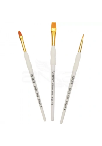 Fanart Ergonomik Altın Taklon Fırça Seti 500 Seri 3lü Set 1