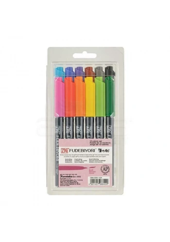 Zig Fudebiyori Brush Pen 12li